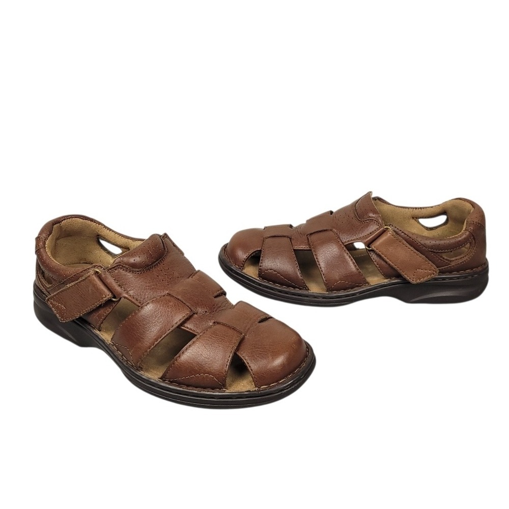 Florsheim Getaway 13176-200 Fisherman Sandals Mens 10.5 Brown Leather Comfort